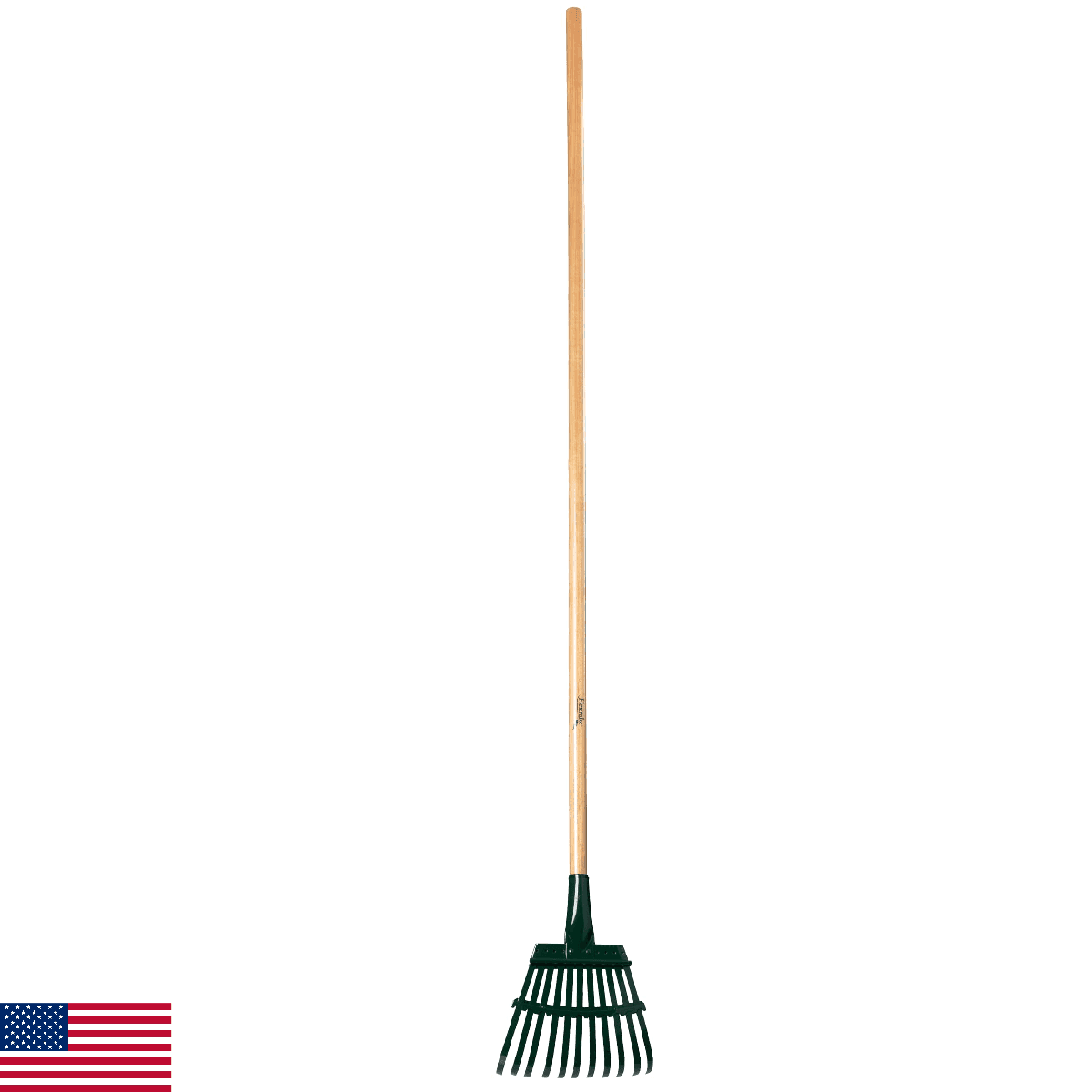 Flexrake Flex-Steel Shrub Rake 48in Wood Handle 8in - Image 1