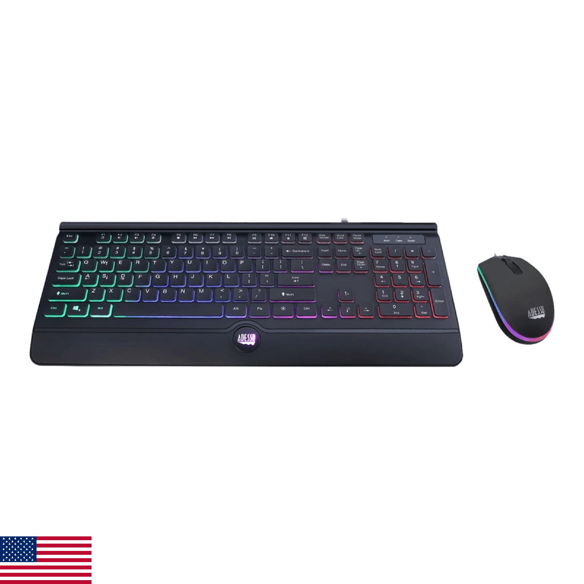 Adesso EasyTouch 137CB Illuminated Gaming Keyboard & Mouse Combo - Image 1