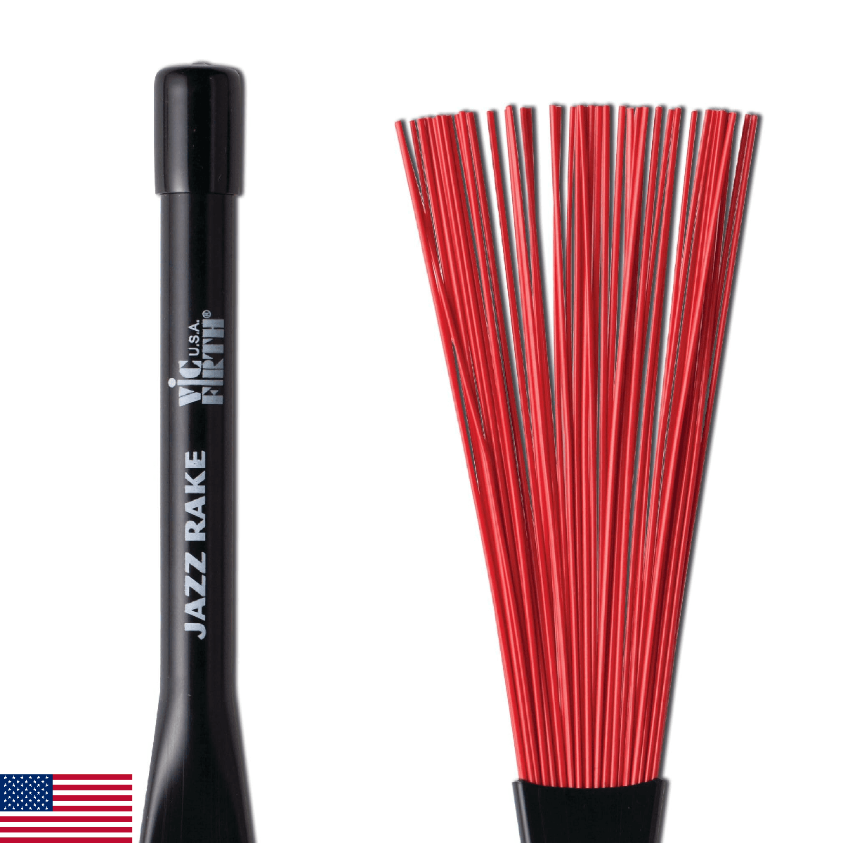 Vic Firth Jazz Rake – red plastic - Image 1