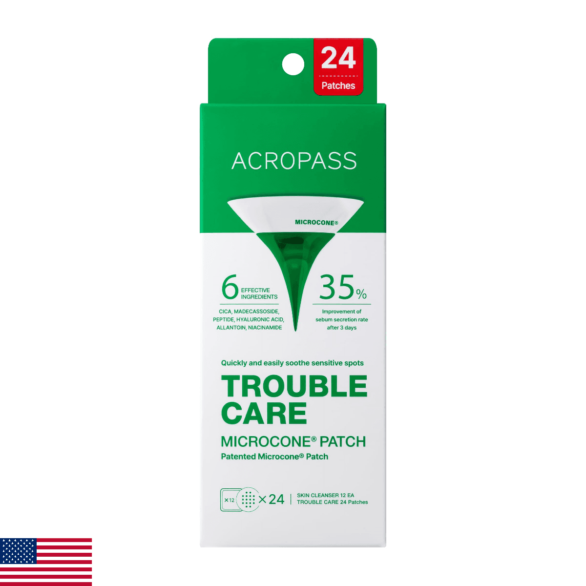 ACROPASS Trouble Care Microcone Acne Patch, Spot Care for Early Pimple and Zits, - Image 1