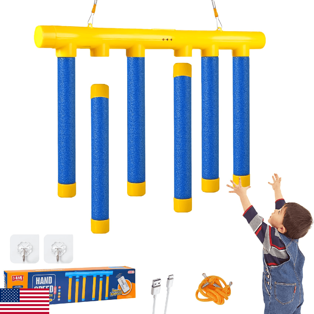Reflex Drop Sticks Challenge Game 3 Speed Modes Hand-Eye Coordination Reaction T - Image 1