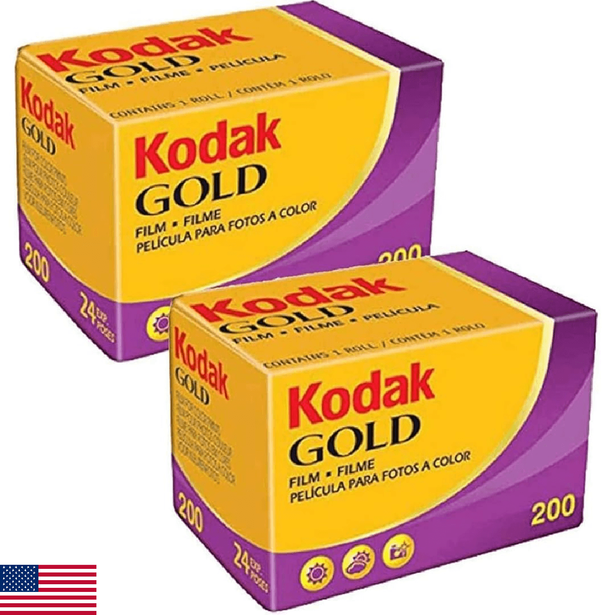 Kodak 6033963 Gold 200 135/24 Film (Pack of 2) - Image 1