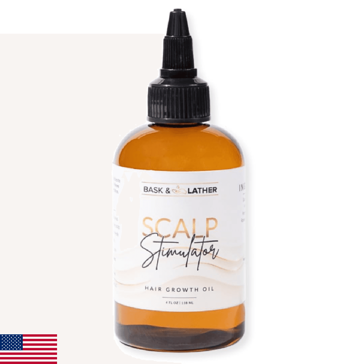 Bask & Lather Scalp Stimulator Hair Growth Oil, Cold Pressed Mint and Rosemary B - Image 1