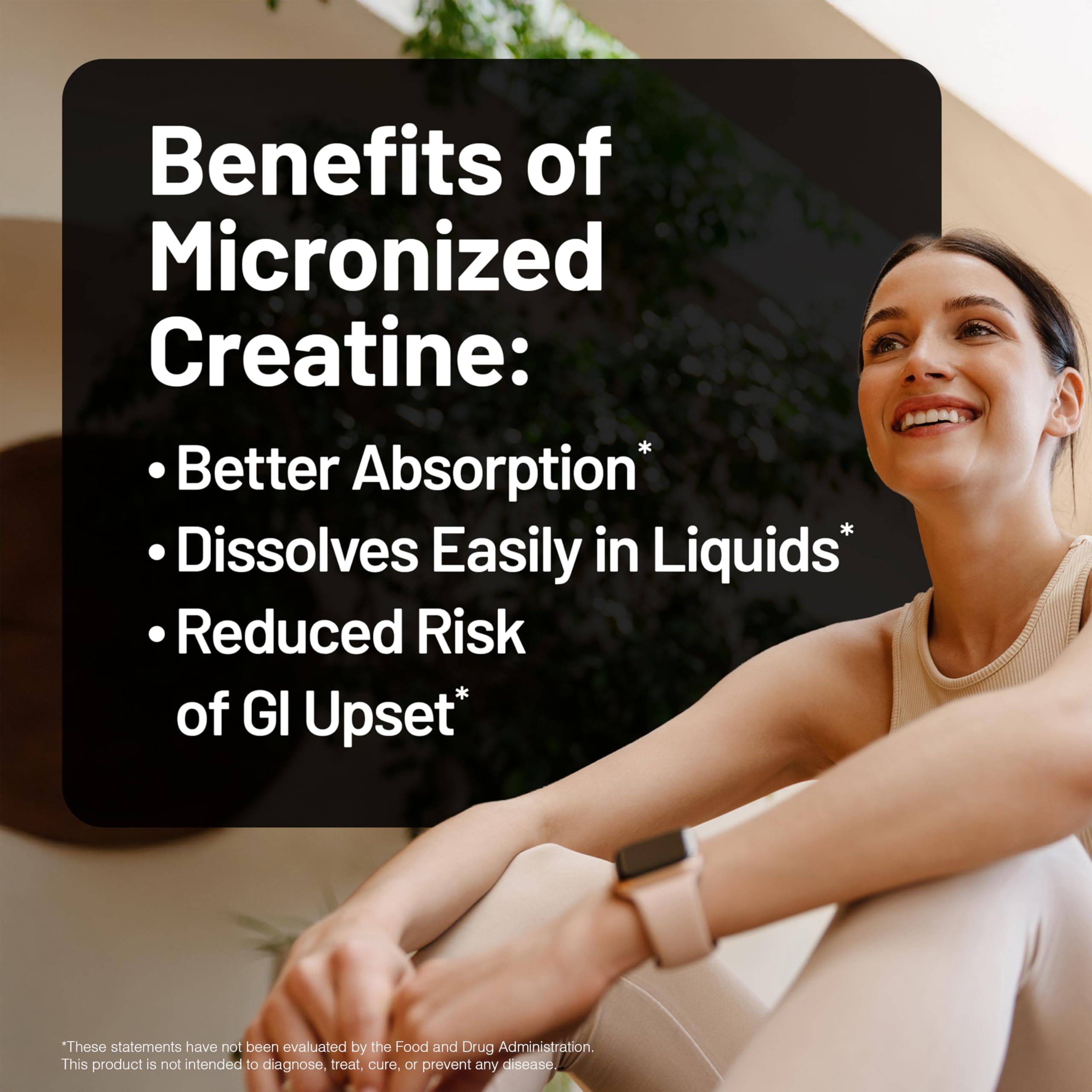 NatureWise Micronized Creatine Monohydrate Powder, 5000mg (5g) Per Serving - Cre - Thumbnail 4