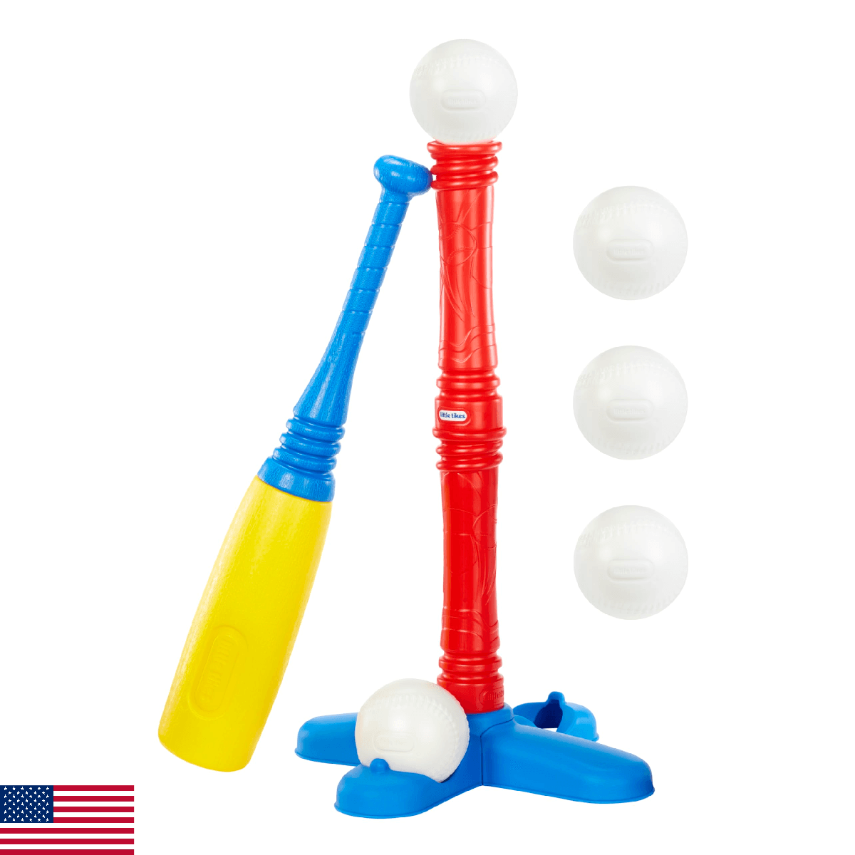Little Tikes Basic Tot Sports T-Ball w/ 5 Balls RED – (Amazon Exclusive) - Image 1