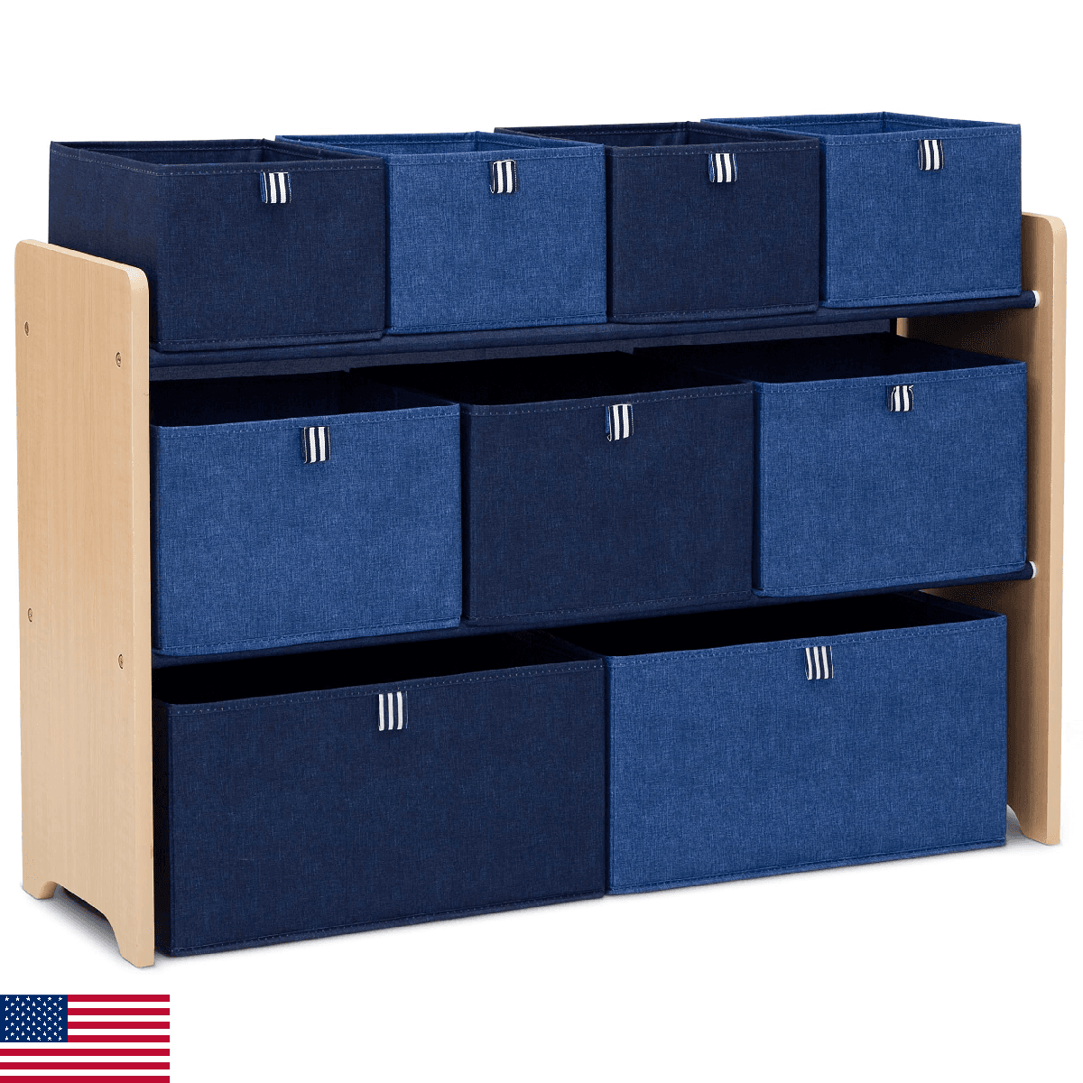 GAP GapKids Deluxe Toy Organizer - Greenguard Gold Certified, Navy/Natural - Image 1