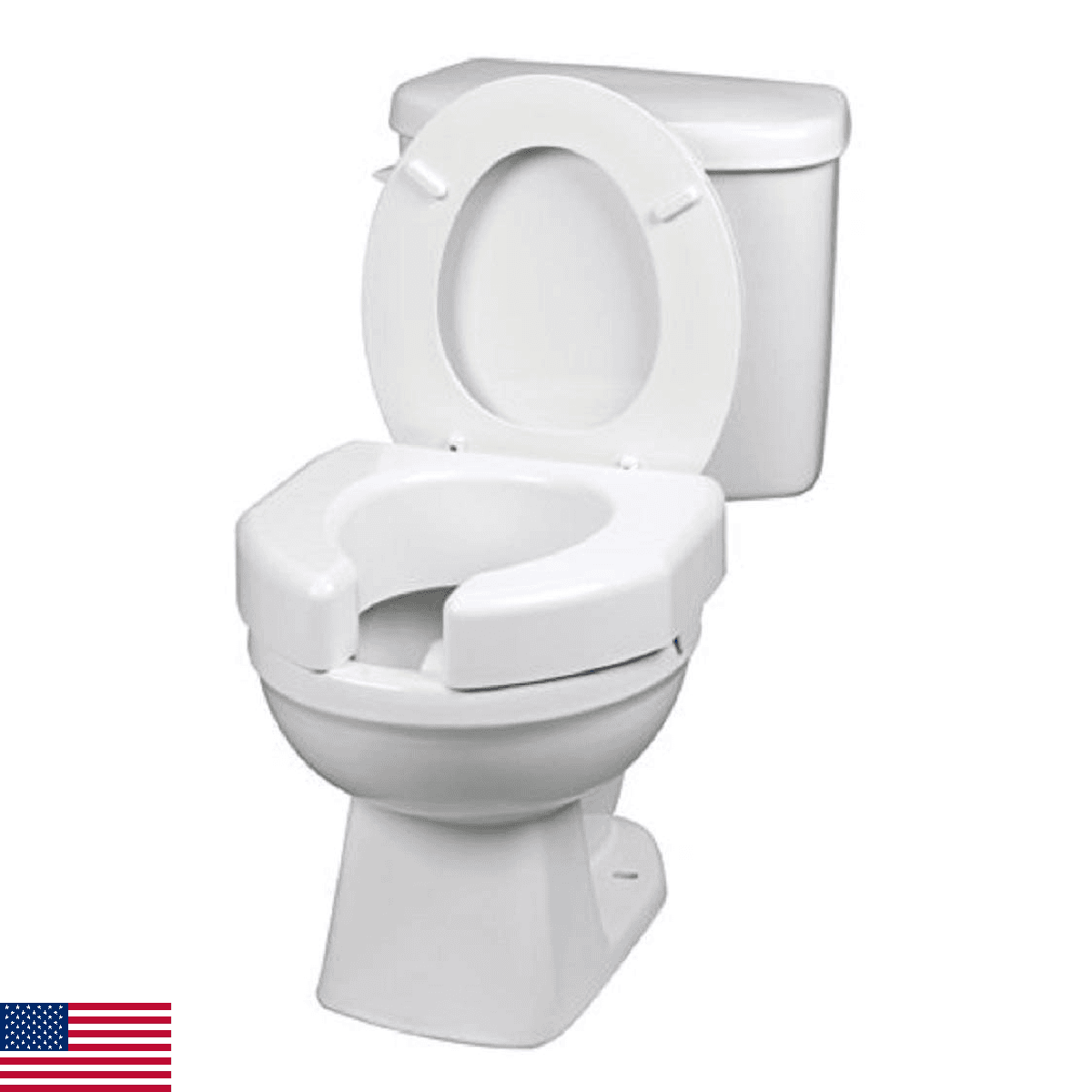 SP 3 Inch Extender Booster Elevated Raised Toilet Seat Risers for Seniors Adults - Image 1