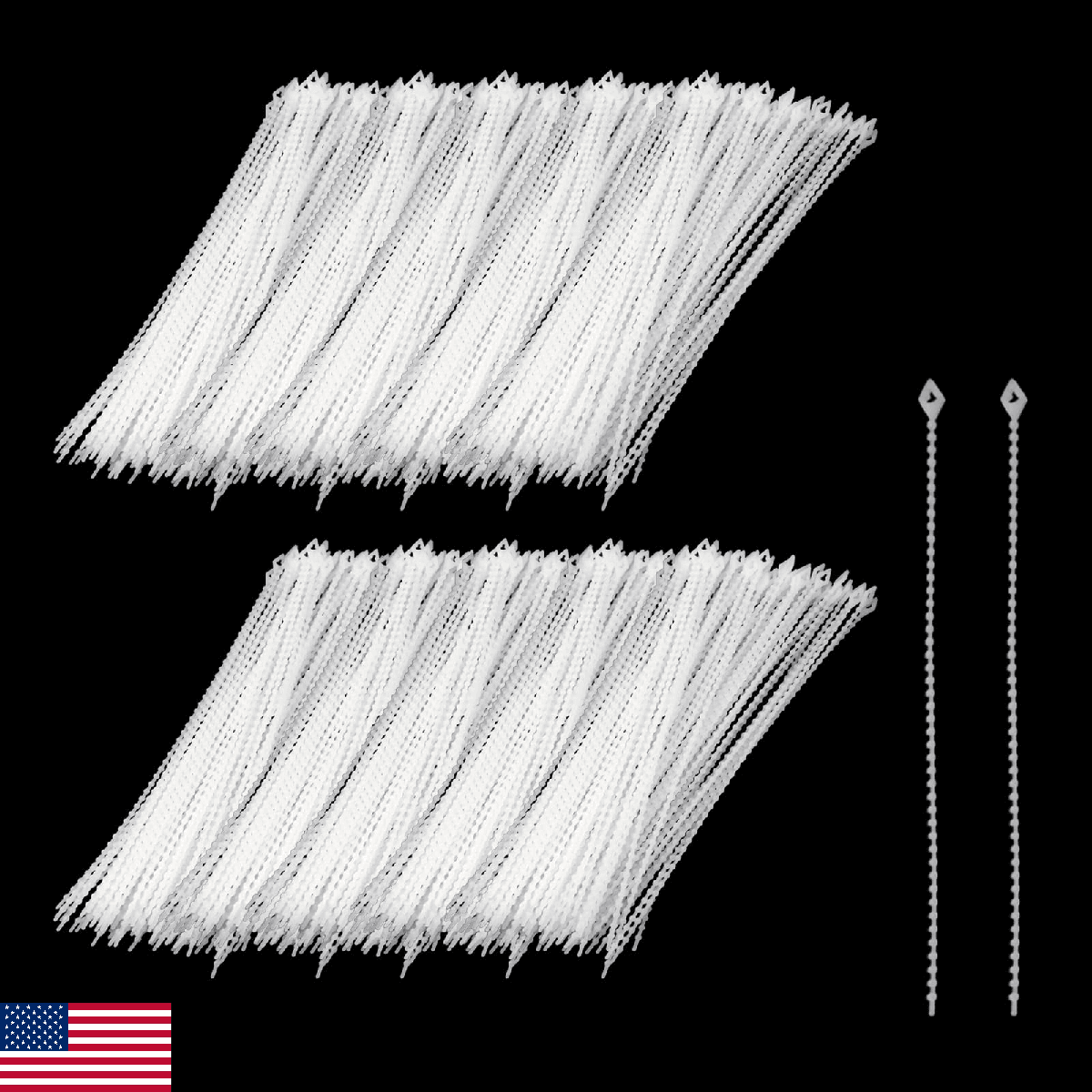 KUMGROT 1000 Pcs White Nylon 9.45" Zip Ties Heavy Duty Multifunctional Strong Pl - Image 1