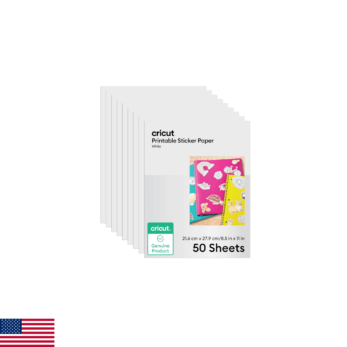 Cricut Printable Sticker Paper for Inkjet Printer - 50 count, US Letter Size (8. - Image 1