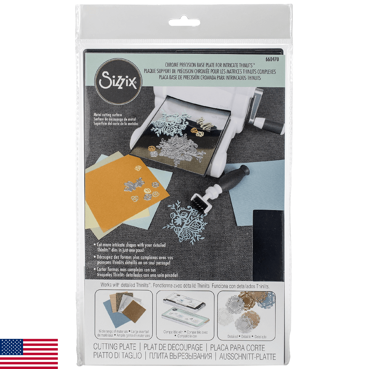 Sizzix Chrome Precision Base Plate for Intricate Thinlits, Multicolor - Image 1