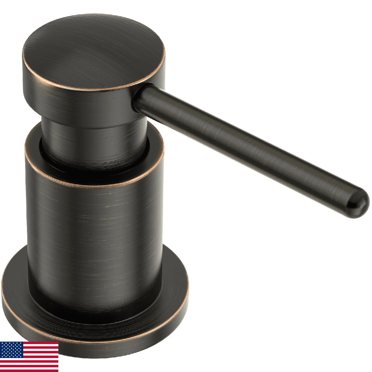 Lava Odoro Bronze Soap Dispenser for Kitchen Sink, Modern Brass Built in Counter - Image 1