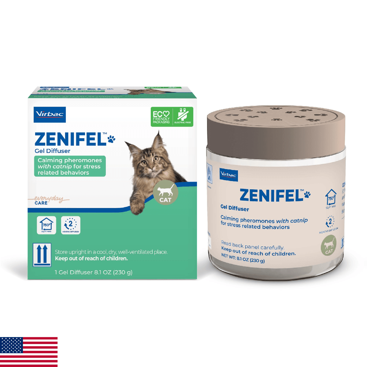 Virbac ZENIFEL™ Gel Diffuser Managing Stress-Related Behaviors Cats Kittens No E - Image 1