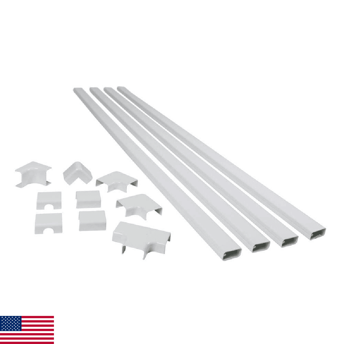 Legrand Wiremold C310 Cordmate III 10 Foot 11 Piece Cord Cover Kit, Organizer fo - Image 1