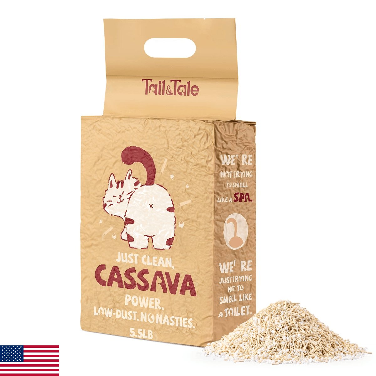 Premium Cassava & Tofu Cat Litter - Natural Ingredients, Quick Clumping, Long-La - Image 1