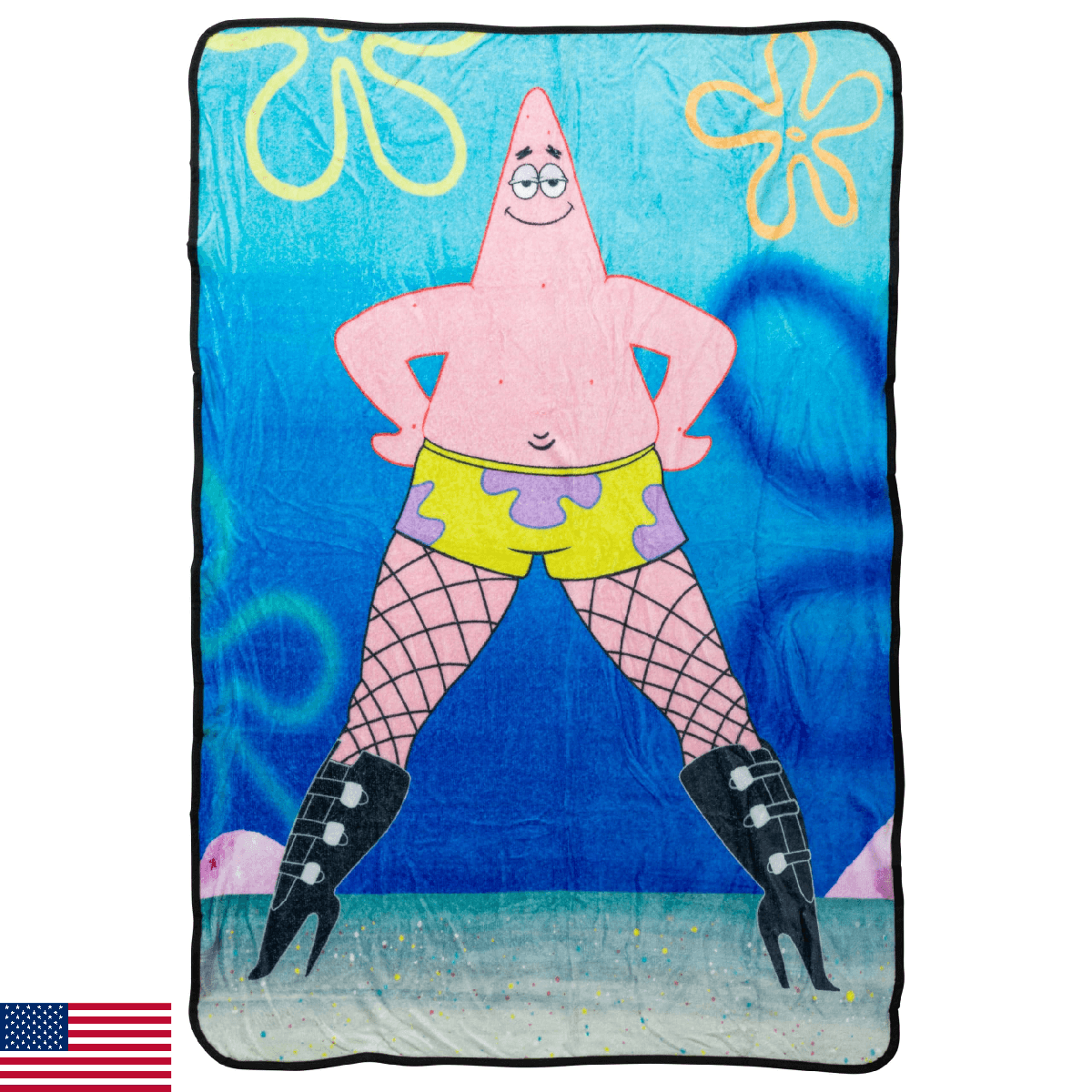 Silver Buffalo Spongebob Patrick in Fishnets and Boots Dye Sublimated w Headerca - Image 1