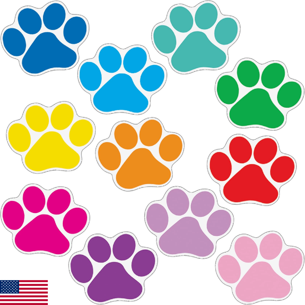 Really Good Stuff 161142 Student Name Pawprint Magnets - Image 1