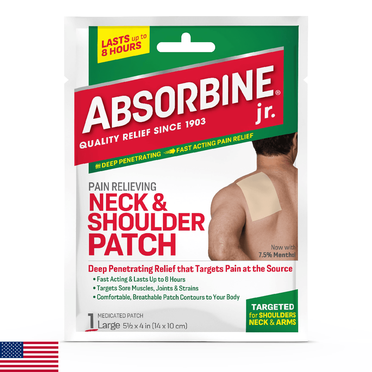 Absorbine Jr. Neck & Shoulder Pain Relief Patches - Fast-Acting Pain Relief Patc - Image 1