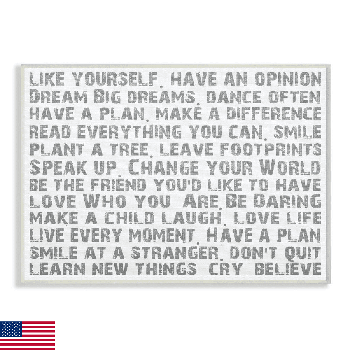 Stupell Home Décor Like Yourself Inspirational Typography Wall Plaque, 10 x 0.5 - Image 1