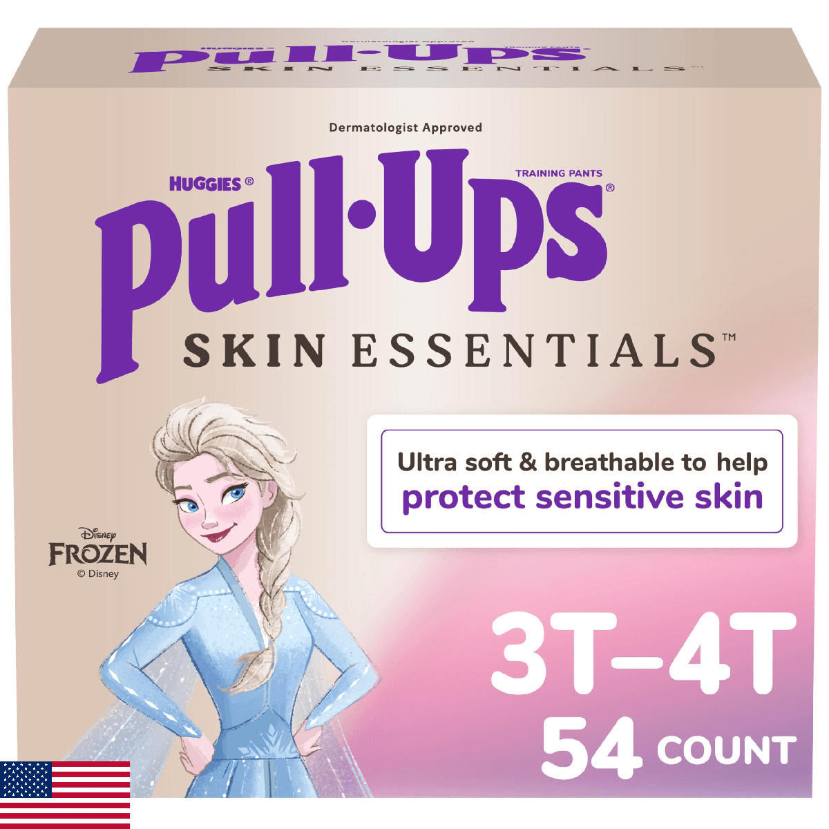 Pull-Ups Girls' Skin Essentials Potty Training Pants, Training Underwear, 3T-4T - Image 1