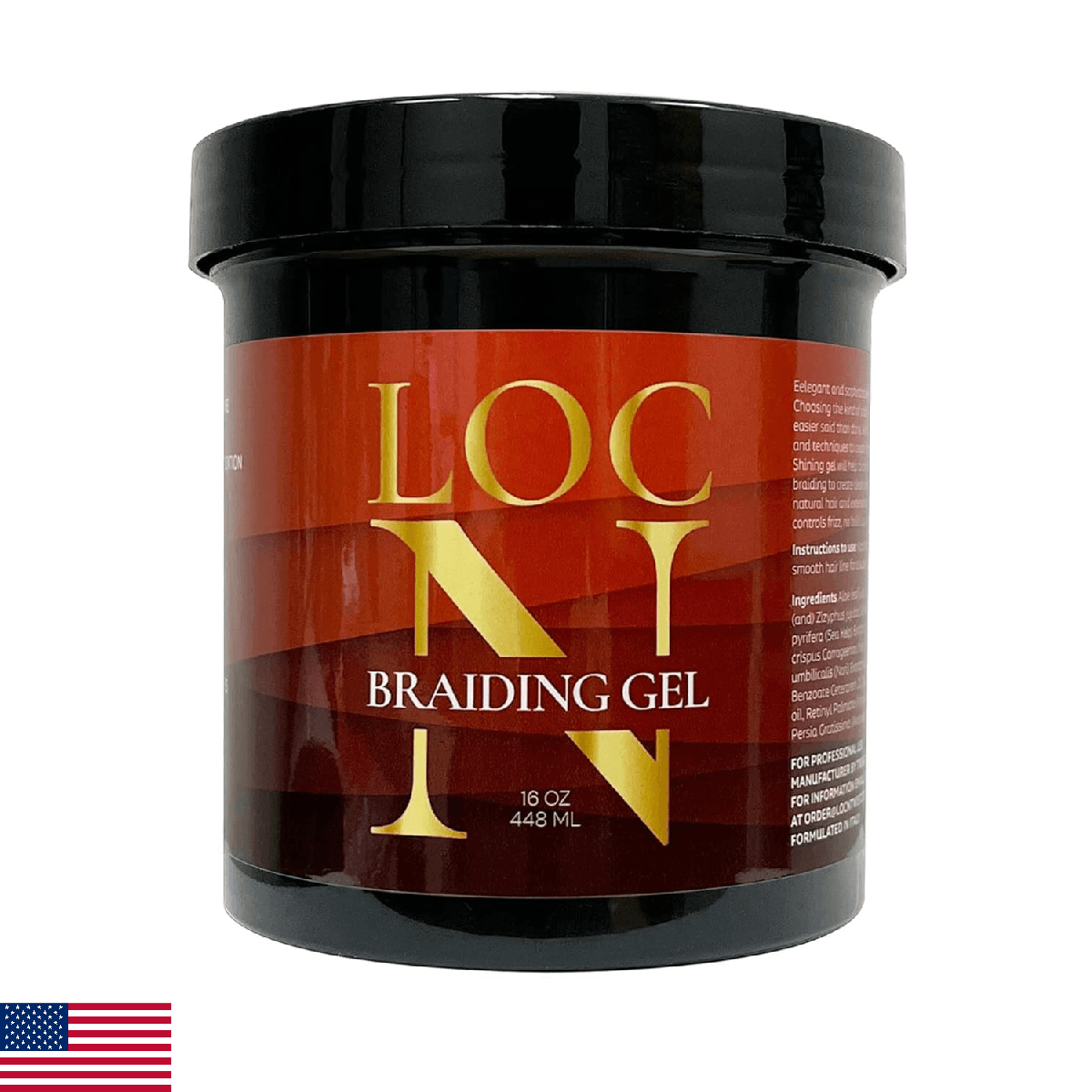 LOC N Professional Braiding Gel 16oz. - Extra Hold - - Image 1