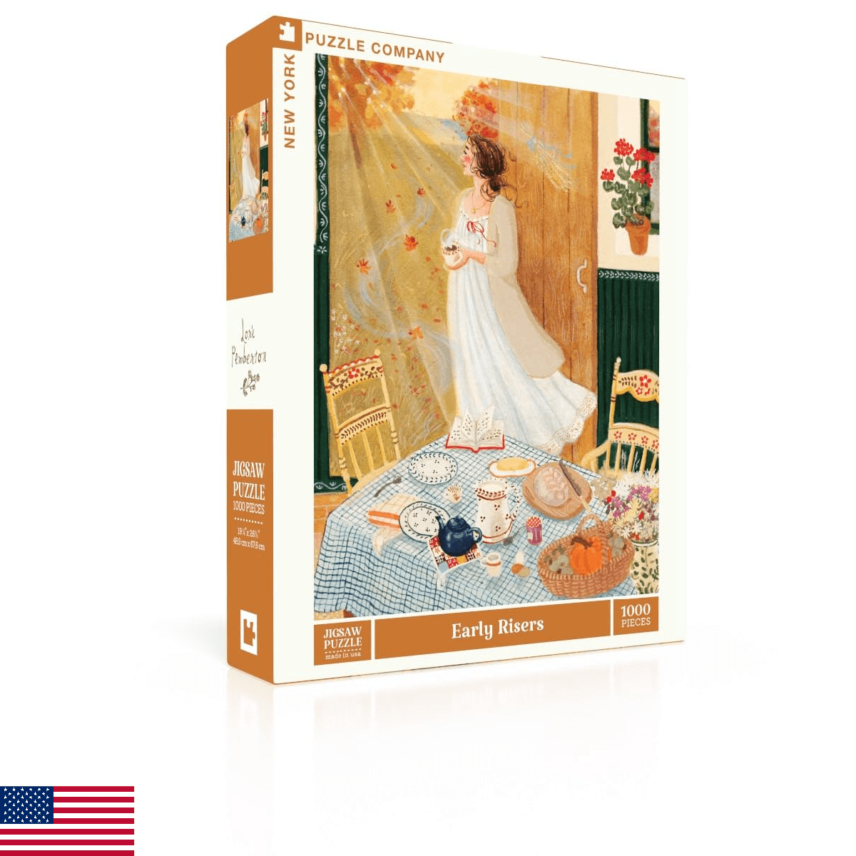 New York Puzzle Company Loré Pemberton Early Risers 1000 Piece Jigsaw Puzzle Fam - Image 1