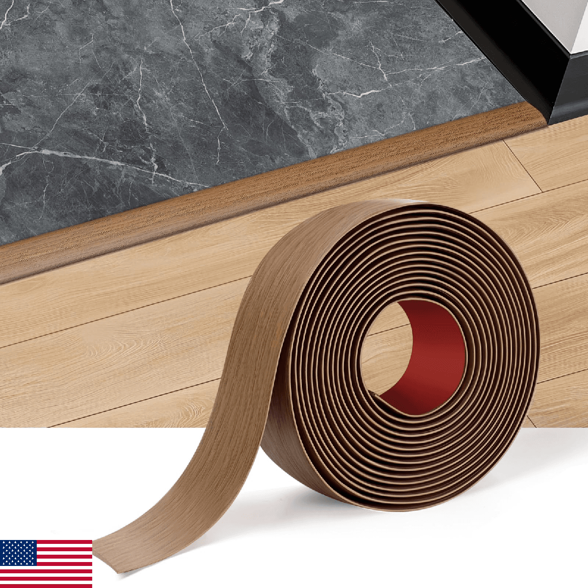 Durteljana Floor Transition Strip Vinyl Self Adhesive Threshold Strip Carpet Edg - Image 1