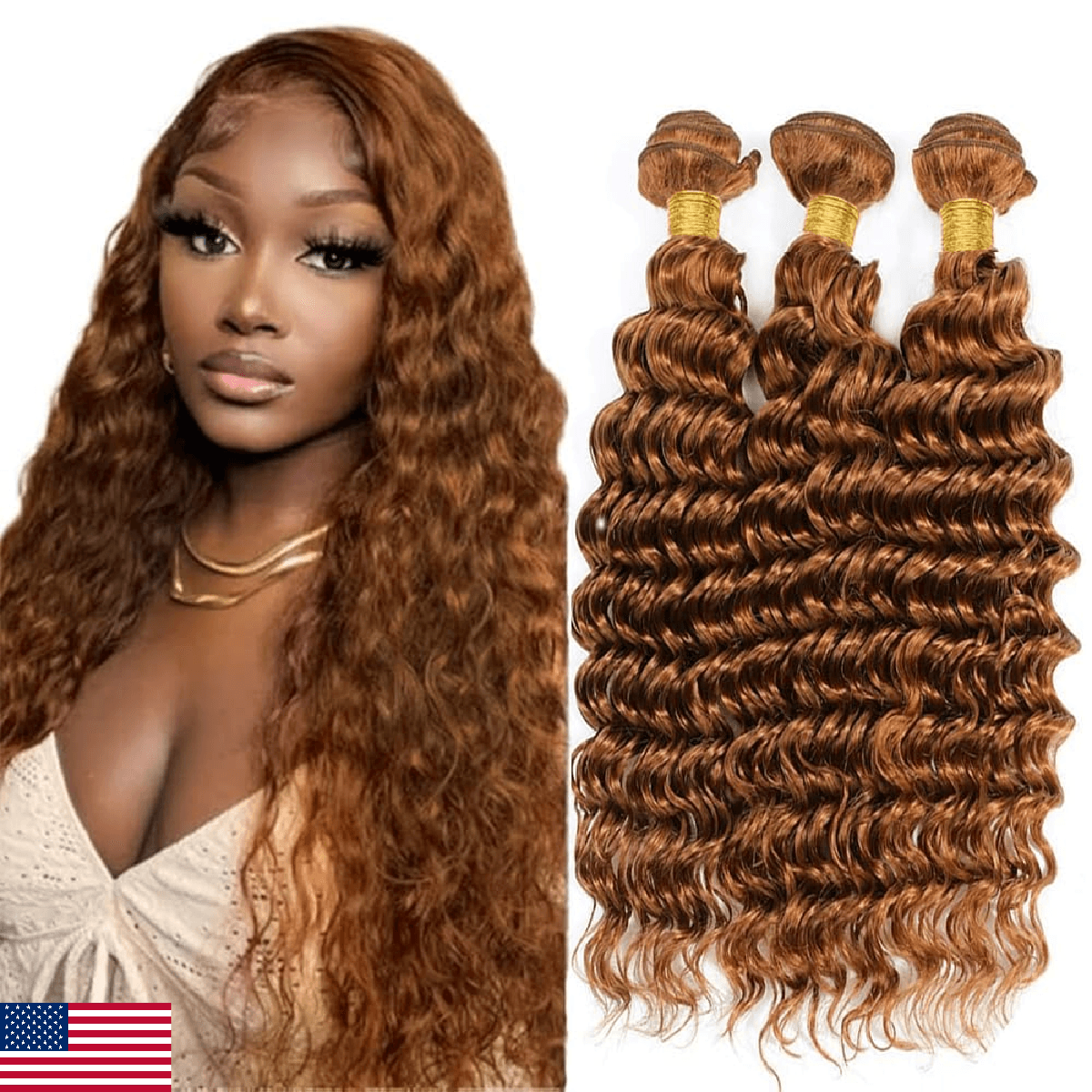 Condescension Brazilian Human Hair Bundles 8 10 12 Inch Deep Wave 3 Bundles Huma - Image 1