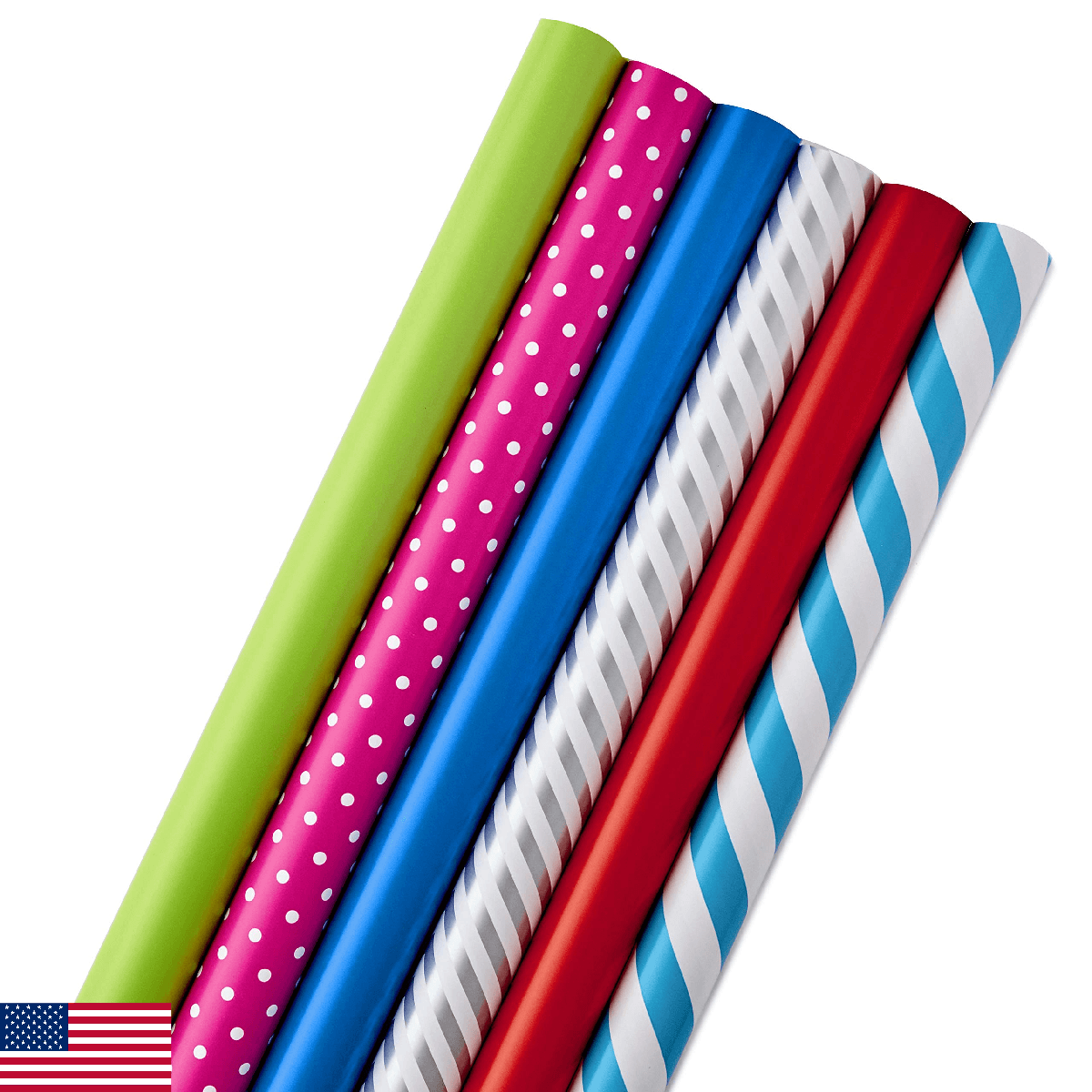 Hallmark All Occasion Wrapping Paper Bundle with Cut Lines on Reverse (Pack of 6 - Image 1