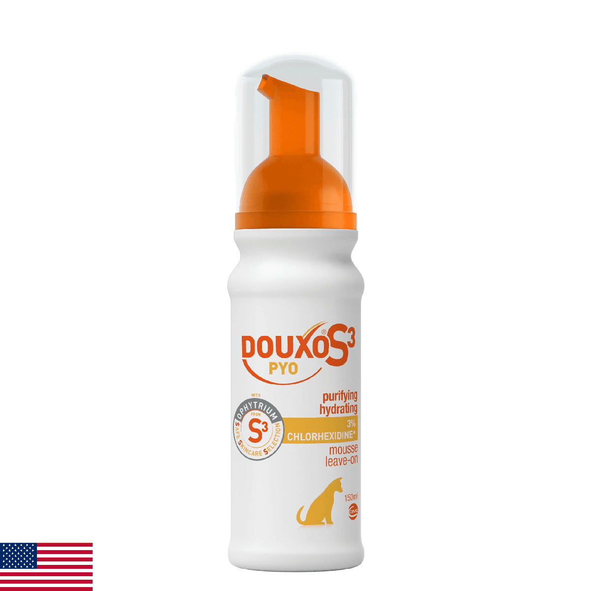 Douxo S3 Pyo Mousse, Contains 3% Chlorhexidine & 0.5% Ophytrium, Antiseptic & Hy - Image 1