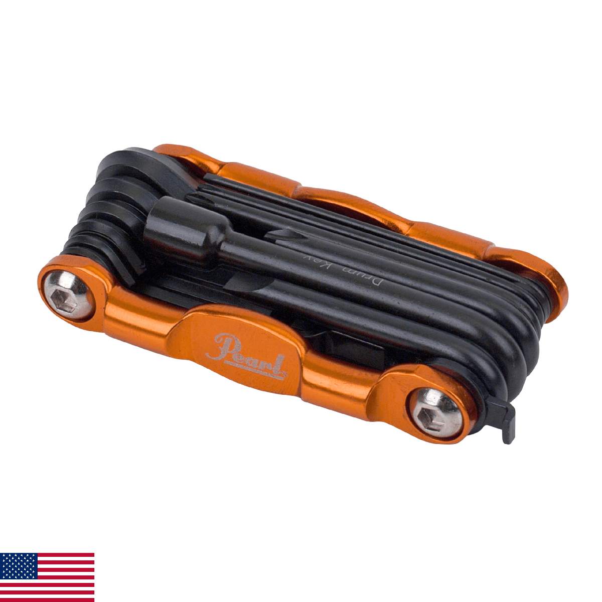 Pearl Tech Tool combination Drum Key and Drum Set Multi-Tool with five Screwdriv - Image 1