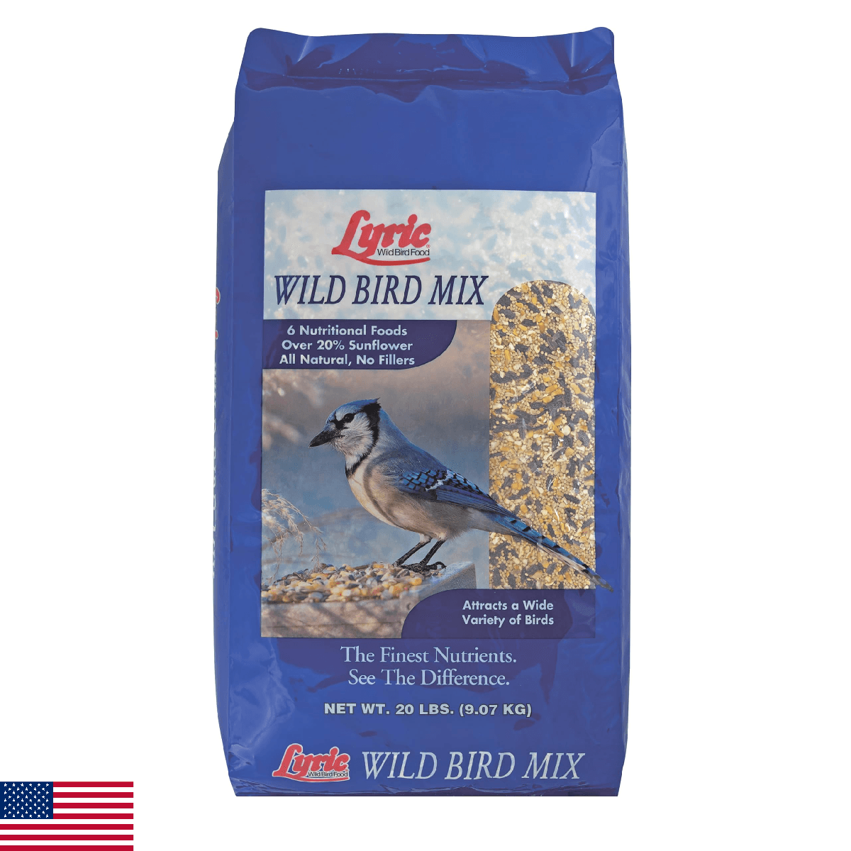 Lyric Wild Bird Mix - Includes Corn, Nuts, and Wild Bird Seed for Outside Feeder - Image 1