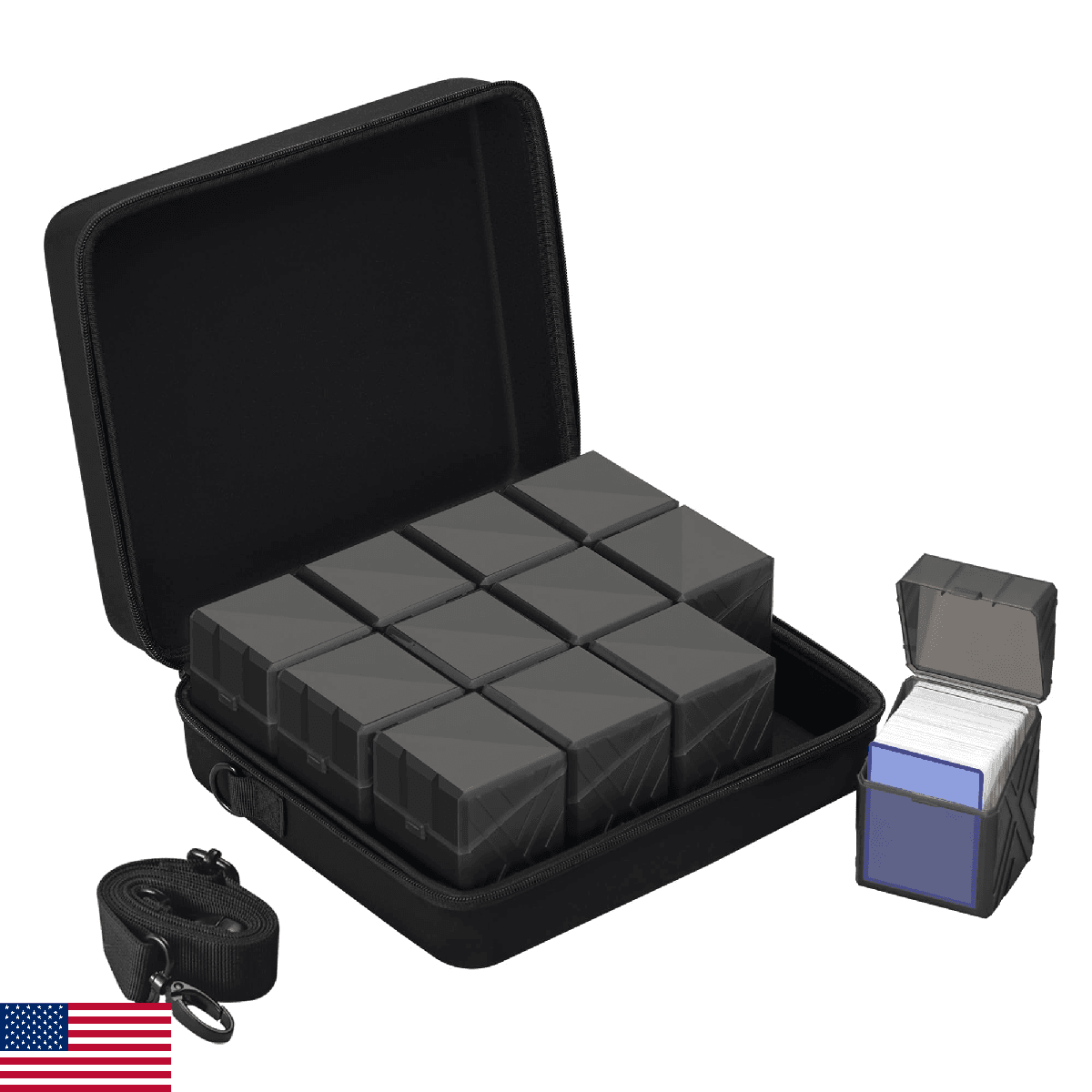 200+ Hard Portable Card Deck Cases, Compatible MTG, TCG and Sport Cards etc. Gam - Image 1