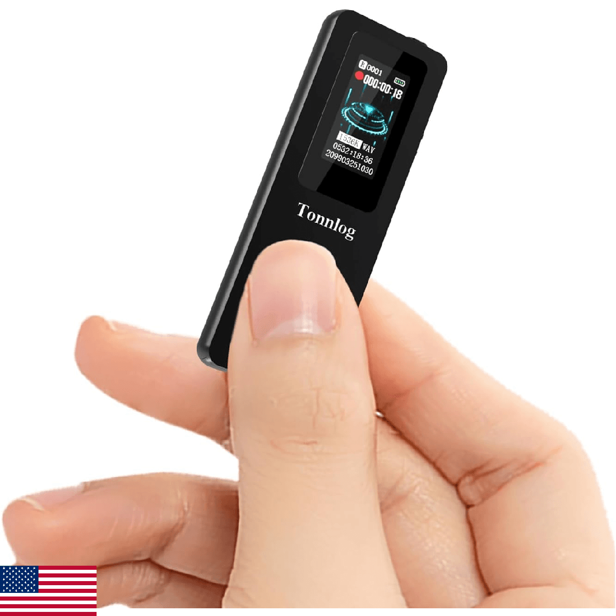 128GB Digital Voice Recorder, Tonnlog 1536Kbps Voice Activated Recorder with Pla - Image 1