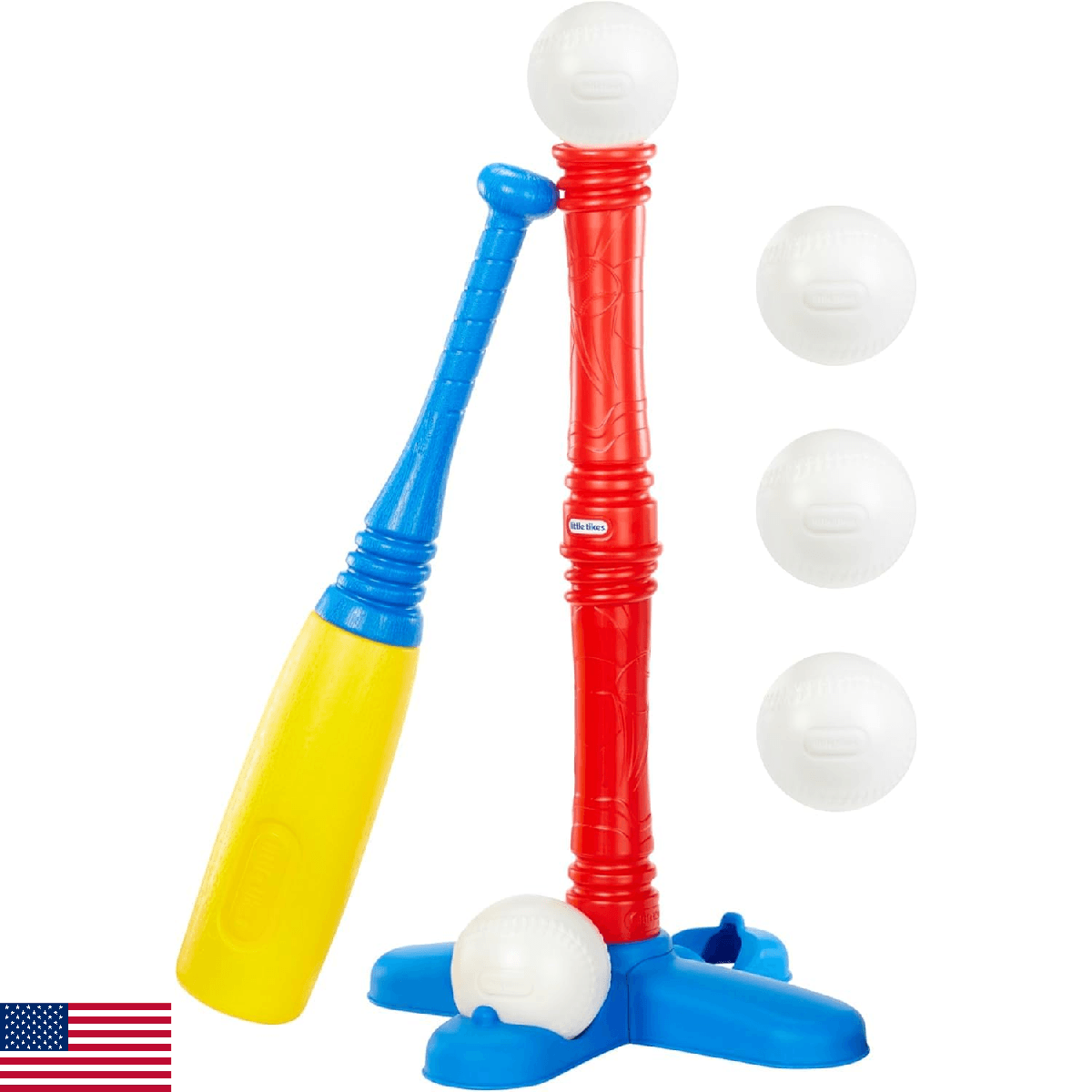 Little Tikes T-Ball Set, Red, 5 Balls, for Toddlers Ages 18+ Months – hvuy/ - Image 1