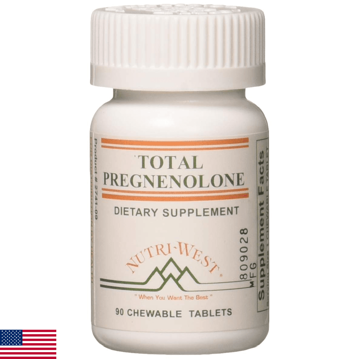 Nutri West Total Pregnenolone - 90 Chewable Tablets - Image 1