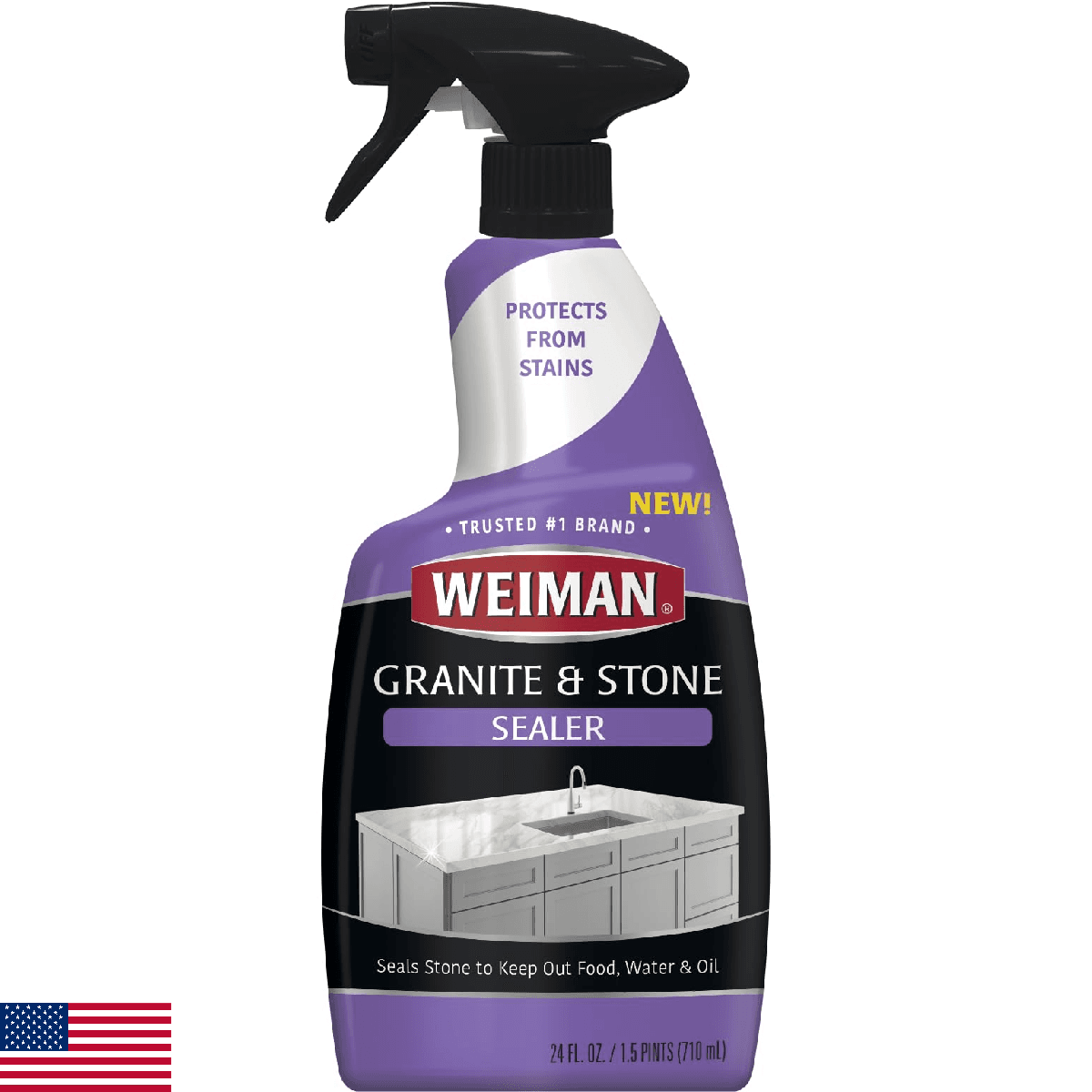 Weiman Granite & Stone Sealer Spray - Protects Kitchen Countertops, Sinks, Showe - Image 1