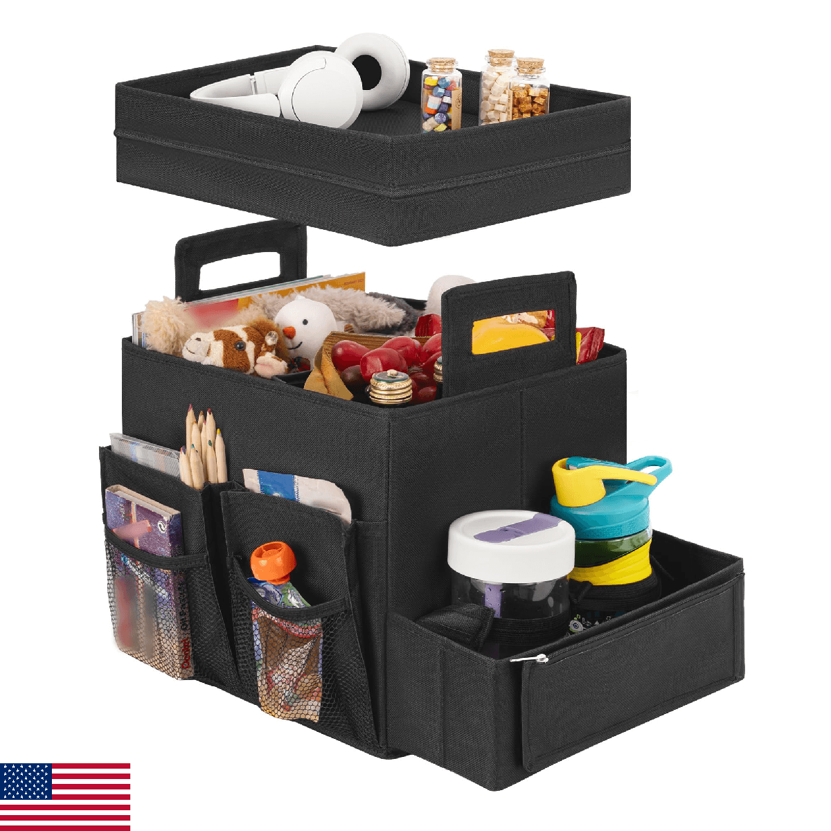 StorageWorks Trunk Organizer for Car, Car Organizer with Lid, Seat Back Storage, - Image 1