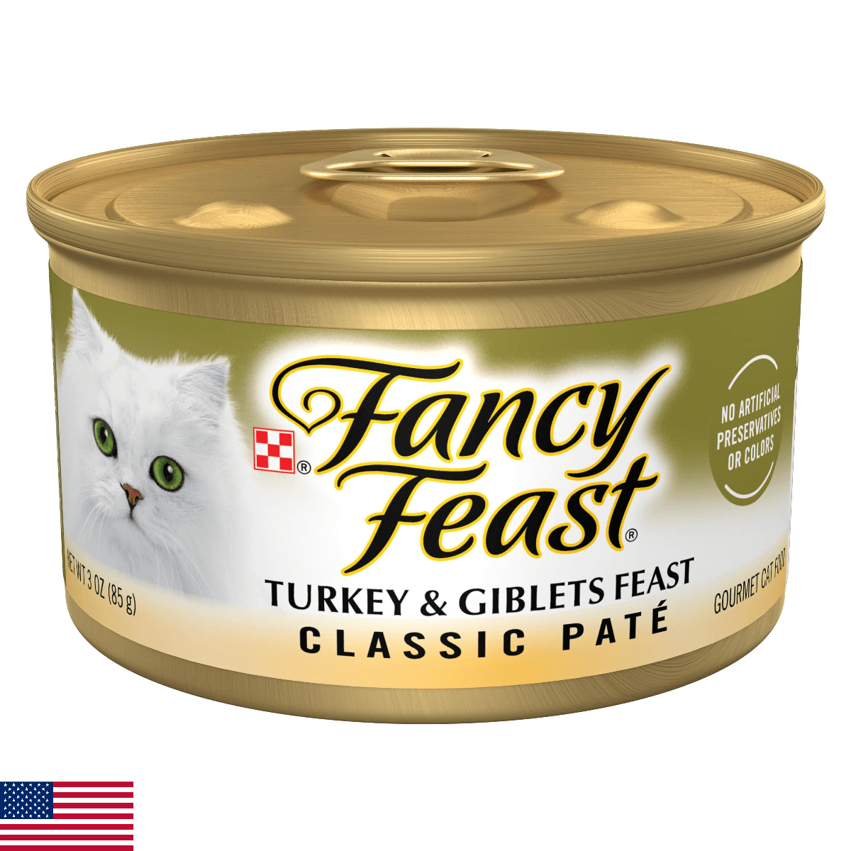 Purina Fancy Feast Pate Turkey Giblets Feast Grain-Free Wet Cat Food Cans 24 Pac - Image 1