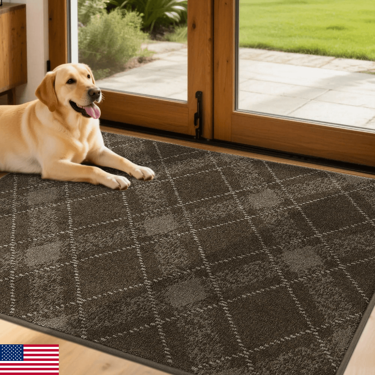 COSY HOMEER Indoor Door Mat Non-Slip Entryway Rug Soft Absorbent TPR Backing Was - Image 1