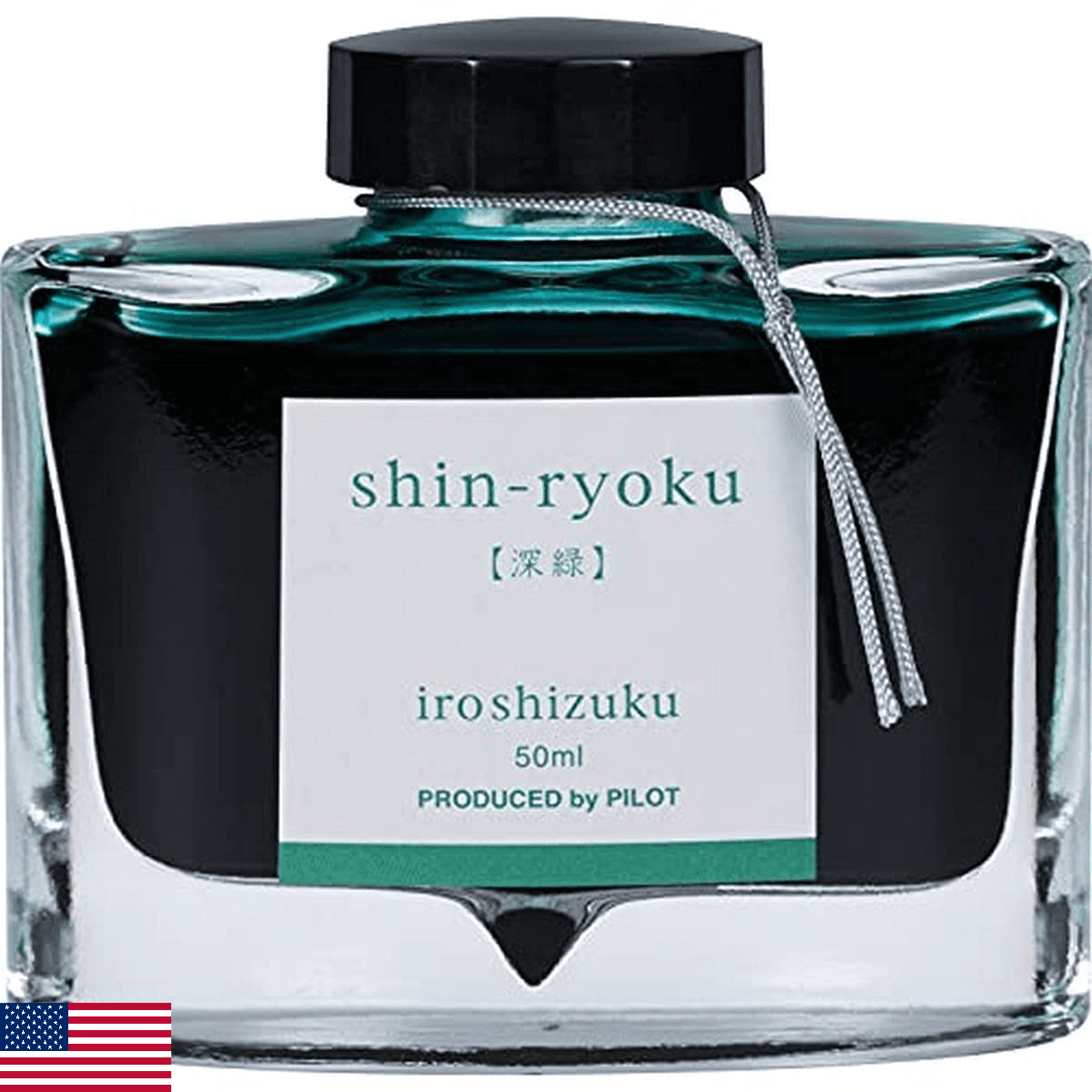 PILOT Iroshizuku Bottled Fountain Pen Ink, Shin-Ryoku, Forest Green (Dark Green) - Image 1