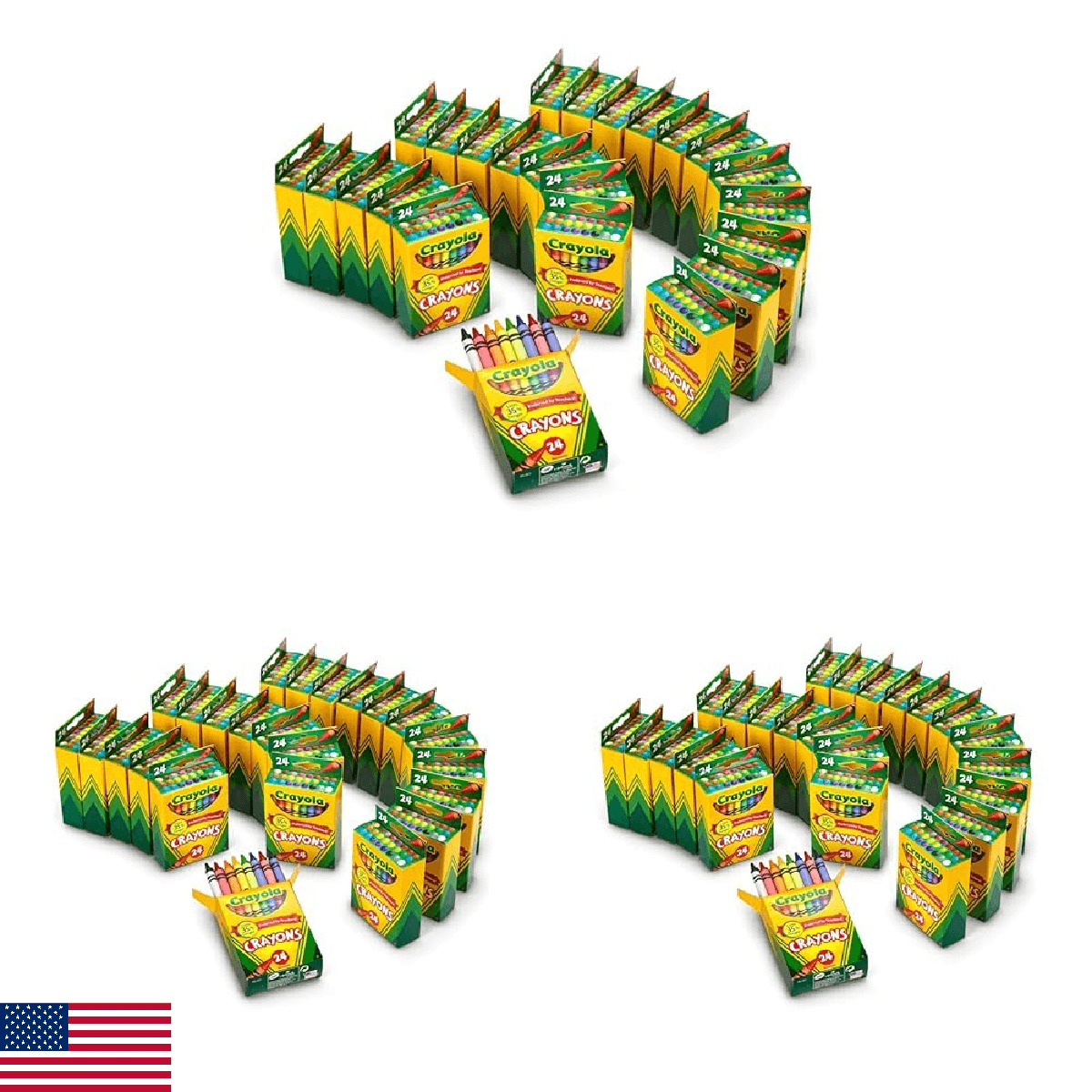 Crayola Crayons Bulk (72 Packs), Coloring Book Supplies, Presharpened Crayons fo - Image 1