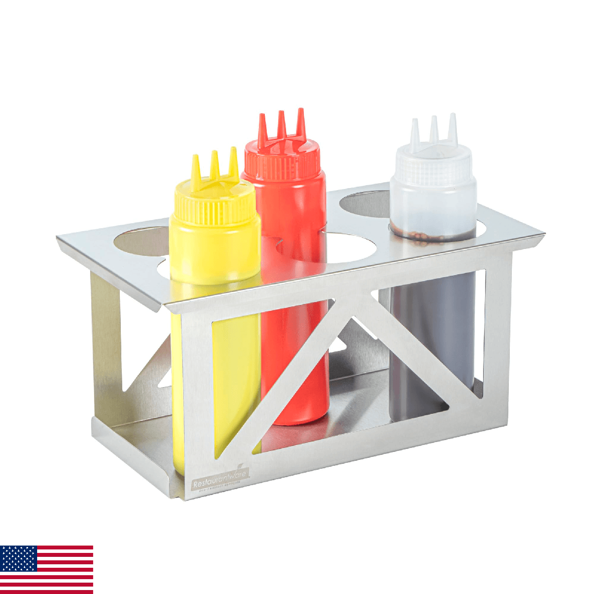 Restaurantware Stainless Steel Bottle Holder 1 Count 12.8 x 7.1 x 6.3 Inches Dur - Image 1