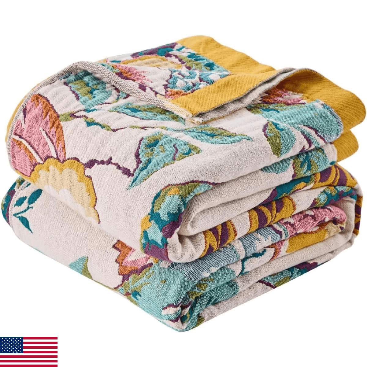 ERZVND Boho Throw Blanket Farmhouse Decor Throw Blanket Bohemian Blanket for Bed - Image 1