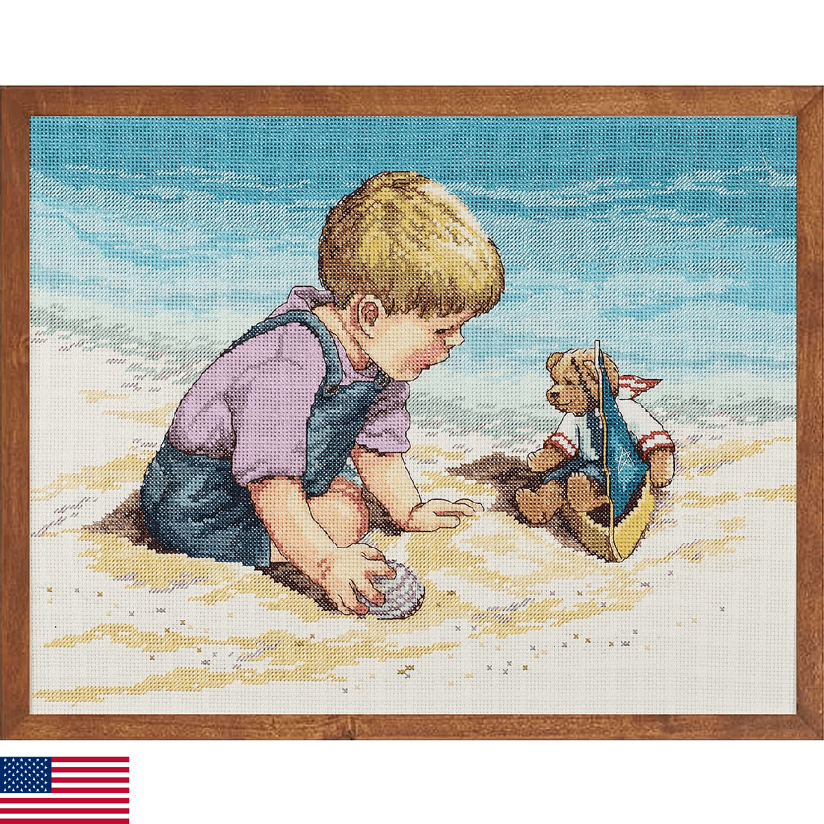 Janlynn Seashore Fun Counted Cross Stitch Kit - Image 1