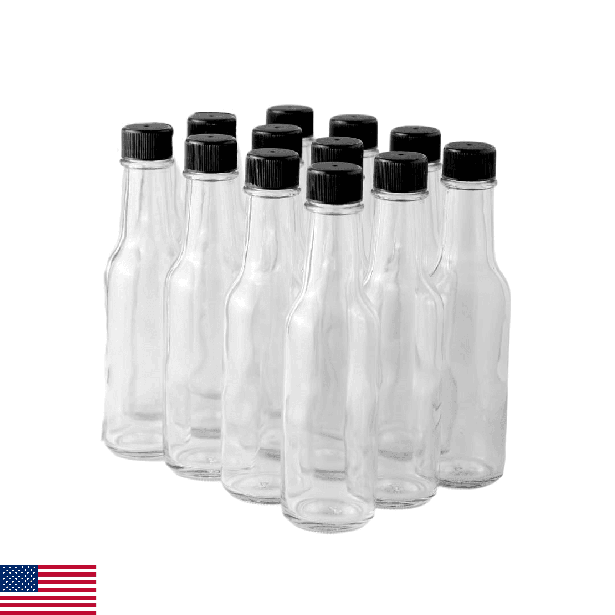 FastRack Woozy Bottle 5 oz (Pack of 12) | Small Hot Sauce Bottles for Canning | - Image 1