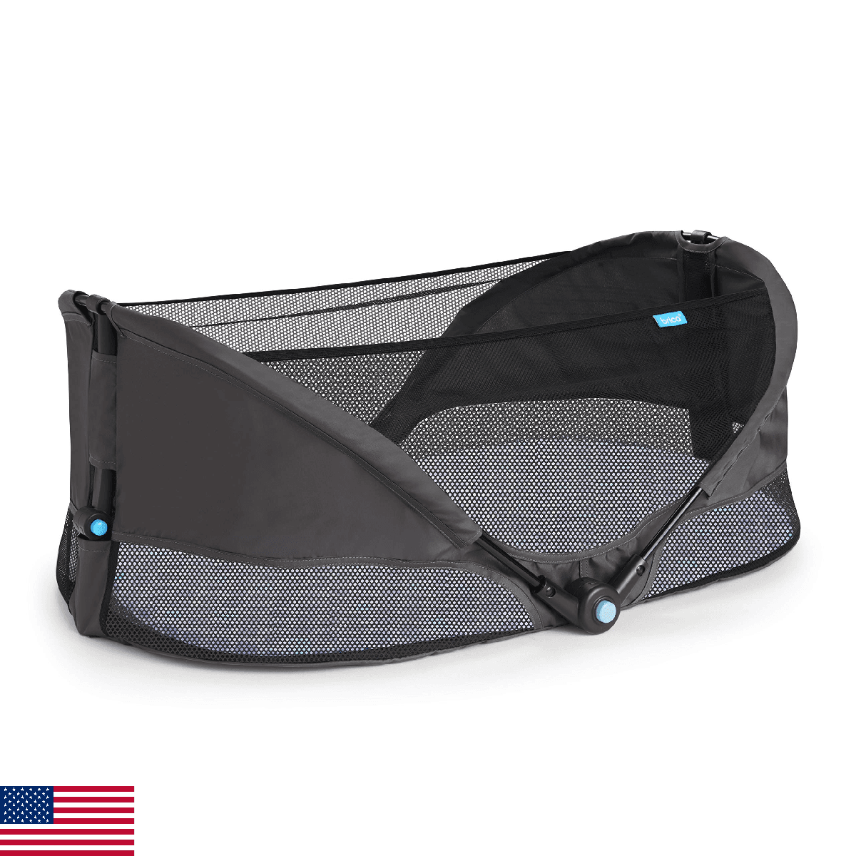 Munchkin Brica Fold N' Go Travel Bassinet, Grey - Image 1