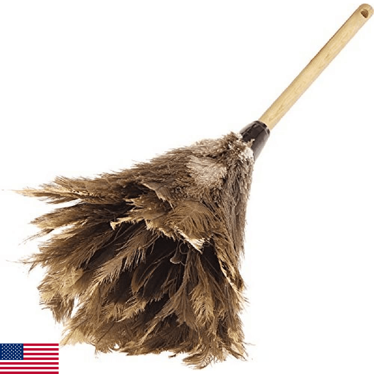 Carlisle FoodService Products 4574300 Wood Handle Feather Duster, 24" Overall Le - Image 1