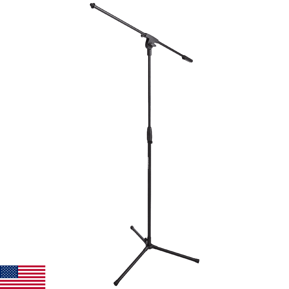 Amazon Basics Adjustable Boom Arm Height Microphone Stand with Tripod Base, Up t - Image 1