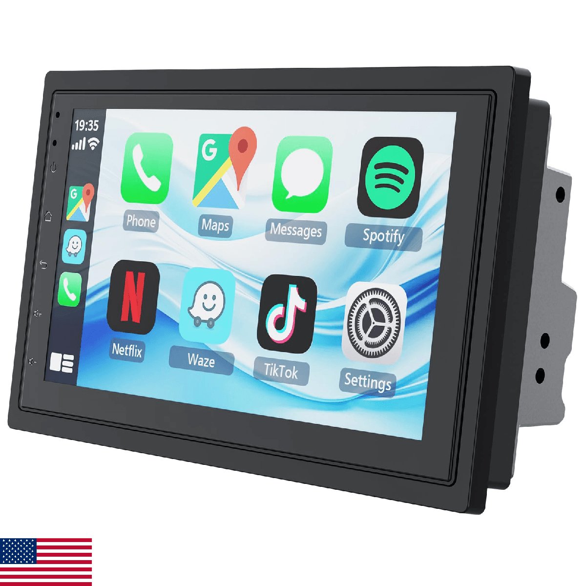 Haudio 7" Double Din Car Stereo with Wireless Apple CarPlay & Android Auto, Touc - Image 1