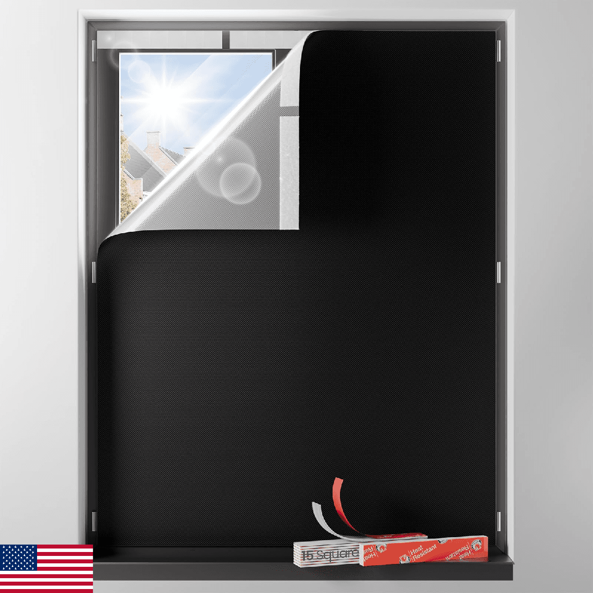 Sumobaby Blackout Curtains for Bedroom Portable 49x84 No Drill Blackout Shades U - Image 1